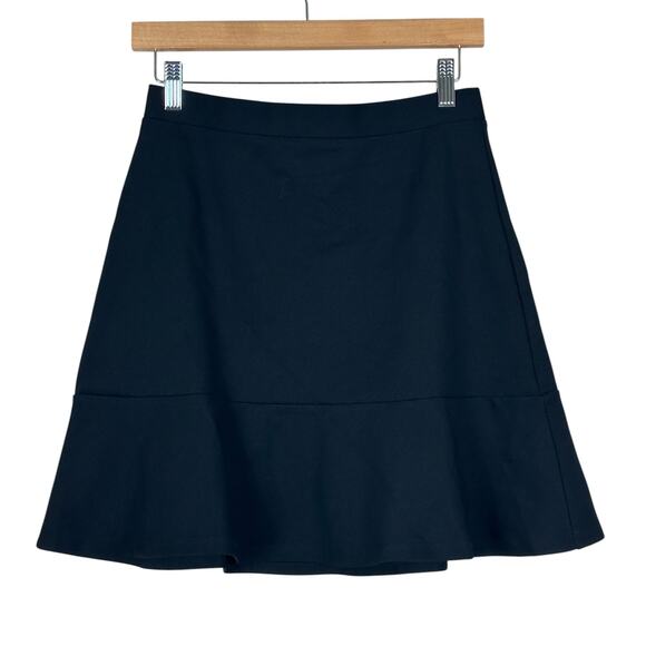 Loft Skirt Womens S Black A-Line Flared Minimalist Preppy Classic Dark Academia - Picture 1 of 5